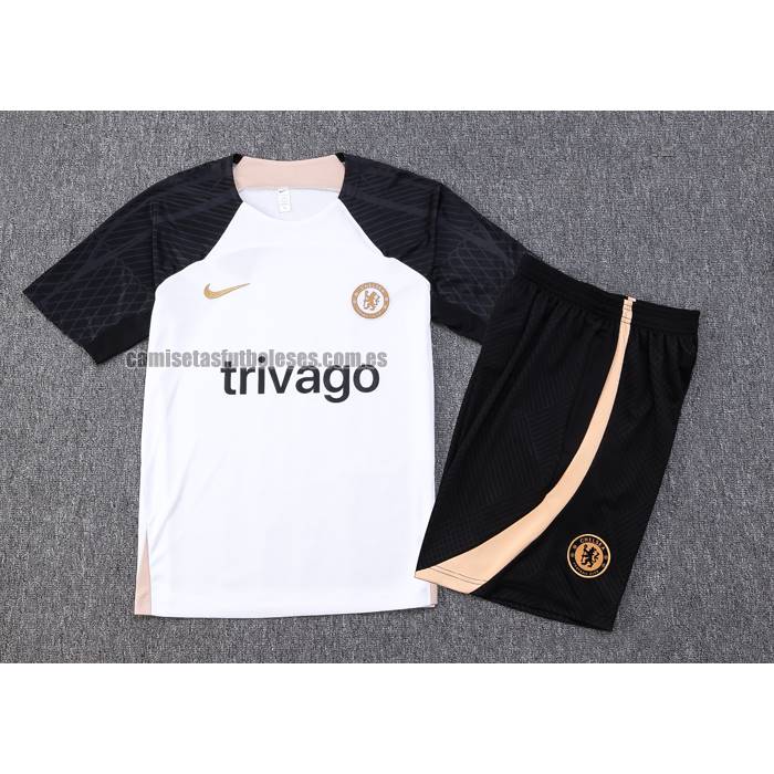 Chandal del Chelsea Manga Corta 2023 2024 Blanco - Pantalon Corto